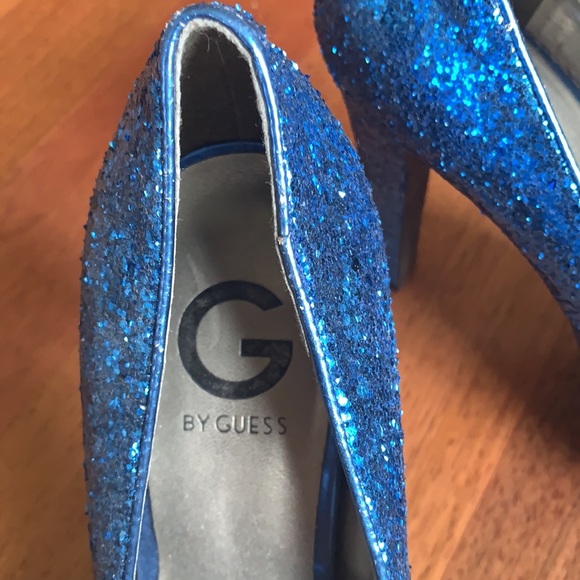 Guess Blue Sparkly Heels - Picture 3 of 3